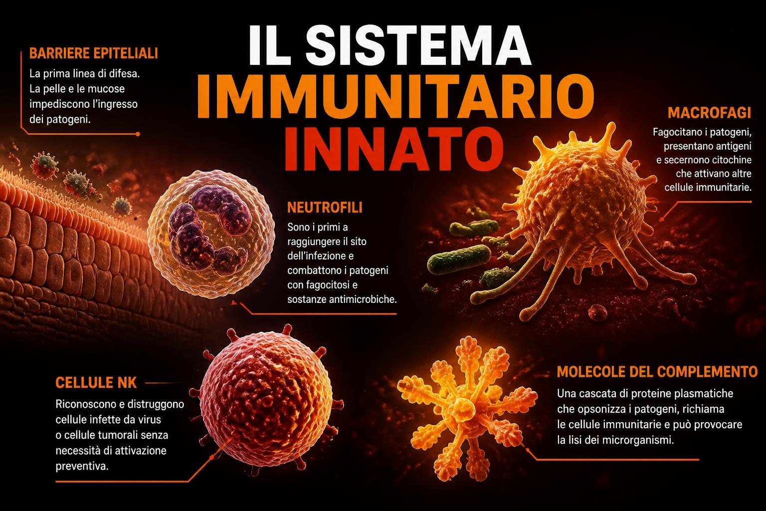 Il sistema immunitario innato: come funziona la prima linea di difesa contro i patogeni
