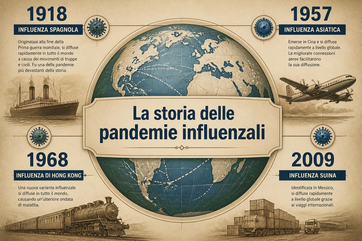 La storia delle pandemie influenzali: dal 1918 a oggi