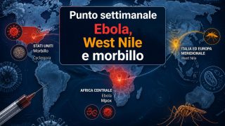Punto settimanale: Ebola DRC oltre 5.500 casi e chiusa in Uganda, West Nile Italia a 432 casi e 17 decessi, prime morti di morbillo USA