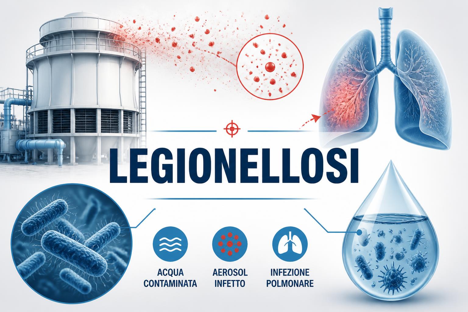 Legionellosi: la malattia del legionario e il rischio delle acque aerosolizzate